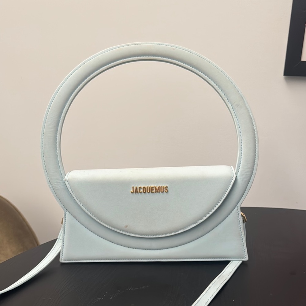 Jacquemus Blue Crossbody Bag with Circular Design